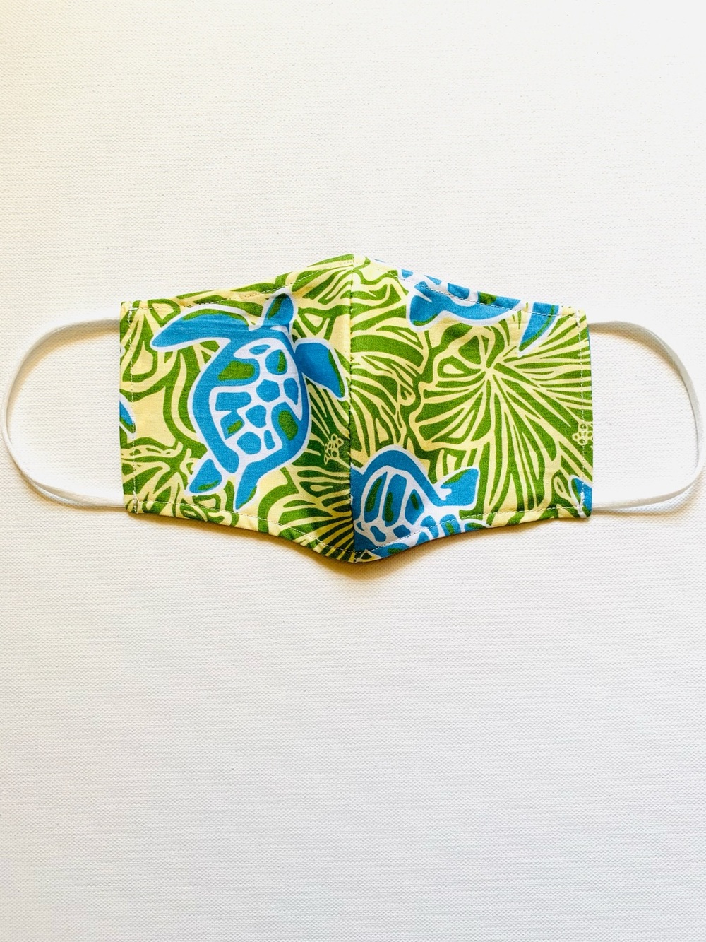 NEW Handmade Green Turtle Honu Print Kids Cotton Face Mask